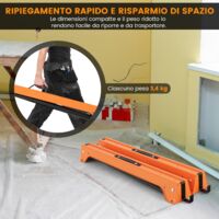 COSTWAY Cavalletti Da Lavoro Pieghevoli - 2 Pezzi Regolabili In Altezza, Portata 1180 Kg