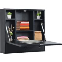 Tavolo Pieghevole A Parete - In Legno Di Pino, Scrivania Ribaltabile Salvaspazio, Carico 70kg - Foto 10