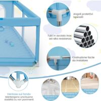 Box Per Bambini Con Materassino - Recinto 189x158cm Grigio - Con Palline E Anelli - 0-3 Anni - Foto 3