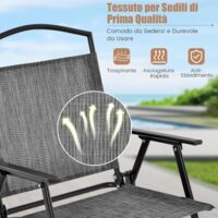 Tavolo Da Giardino Quadrato COSTWAY Per 4 Persone - Con Foro Ombrellone, Piano In Legno E Struttura Metallica - Foto 3