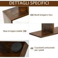 Libreria In Legno A 6 Ripiani Forma S | Scaffale Multiuso Per Casa E Ufficio 80x23x192 Cm - Foto 4