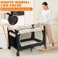 Lettino 4 In 1 Per Neonati 0-36 Mesi - Culla, Fasciatoio, Box E Lettino Da Viaggio - Foto 9