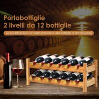 VINCASA Set 3 Moduli Rack Vino CUBE 50 – Losanghe + Croce + Standard – Sistema Componibile 59 Bottiglie – Legno Pino Colore Tobacco – Dim. 150x50x25 cm