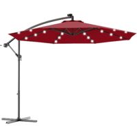 Ombrellone Da Giardino 300 Cm Con Tetto Ventilato E Regolazione Inclinazione Parasole Resistente Per Patio Piscina Terrazza E Spiaggia 3 Colori