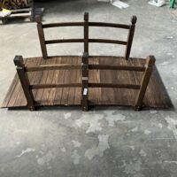 Ponte Da Giardino In Legno COSTWAY - Decorativo Ad Arco Con Doppie Sbarre, Per Cortile, Ruscelli E Fattorie - Foto 10