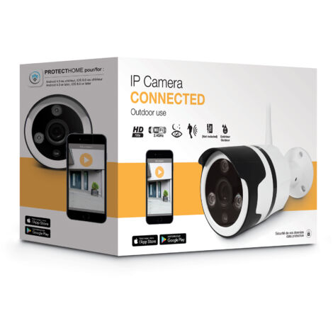 Caméra IP WiFi 720p Usage extérieur - application protect home