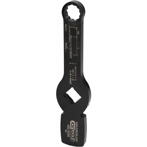 KS Tools 3/4 Schlag-Zwölfkant-Schlüssel mit 2 Schlagflächen, 19 mm