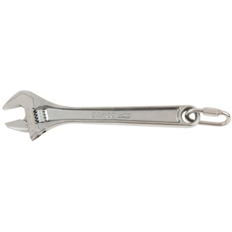 Bahco Rollgabelschlüssel 4 1/4, brüniert, SW 13 mm, Karabiner zur Befestigung einer Sicherungsleine