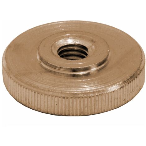 Reidl DIN 467 Rändelmuttern, flache Form, M 5, Messing blank (1/2)