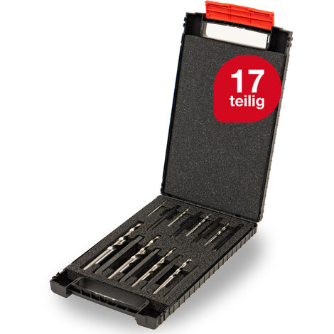 Wiha Schraubenausdreher Set Sechskant 17-tlg. I inkl. Spiralbohrer in Box I Retter bei rundgedrehten oder abgerissenen Schrauben (03988)