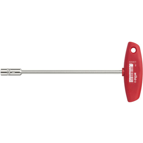 Wiha Steckschlüssel mit Quergriff Sechskant glanzvernickelt 6,0 mm (00967)