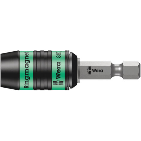 Bithalter Rapidaptor 1/4 für 1/4 Bits Magnet 57mm Ringmagnet Wera