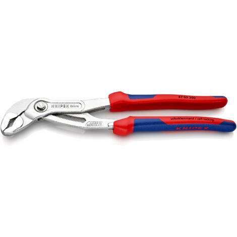 KNIPEX 87 05 300 Cobra® Hightech-Wasserpumpenzange mit Mehrkomponenten-Hüllen verchromt 300 mm