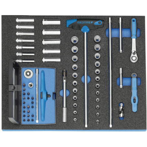 Gedore Steckschlüssel-Sortiment 1/4 in Check-Tool-Modul, 67-tlg. (1/5)