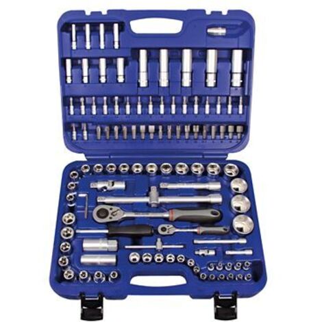 Projahn 1/4+1/2 Steckschlüssel Satz 108-tlg. proficraft, 72 Zahn Knarren