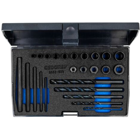 Gedore 6755550 Gewindeausdrehersatz  M5, M6, M7, M8, M9, M10, M11, M12, M13, M14, M15, M16