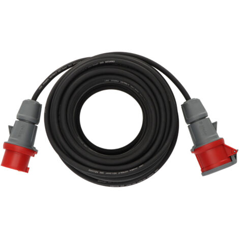 Brennenstuhl CEE Verlängerungskabel IP44, 30m Kabel, H07RN-F 5G1,5, 5-polig mit CEE Stecker und Kupplung, schwarz