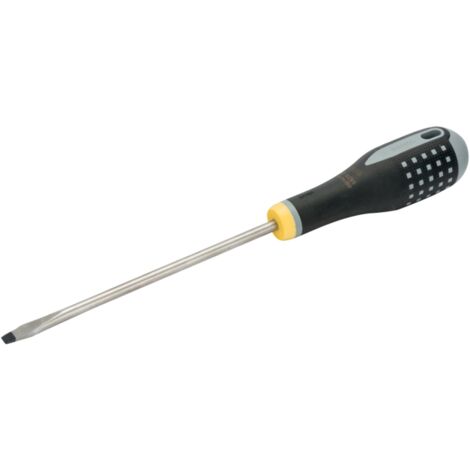 Bahco ERGO Schraubendreher für Schlitzschrauben mit 3-Komponenten-Griff , 1,2 mm x 6,5 mm x 125 mm (1/4)