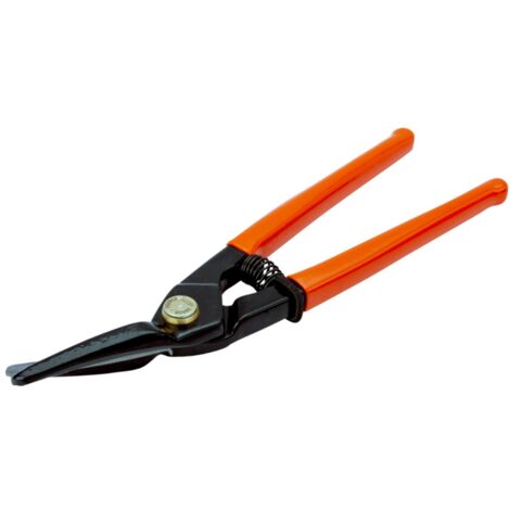 Bahco Traditionell/Industrie Blechschere für Linksschnitte und gerade Schnitte mit zwei dünnen Klingen und Öffnungsfeder 270 mm