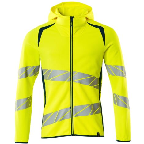Mascot Kapuzensweatshirt 19284-781-1744 Gr. 2XL hi-vis gelb/dunkelpetroleum (1/4)