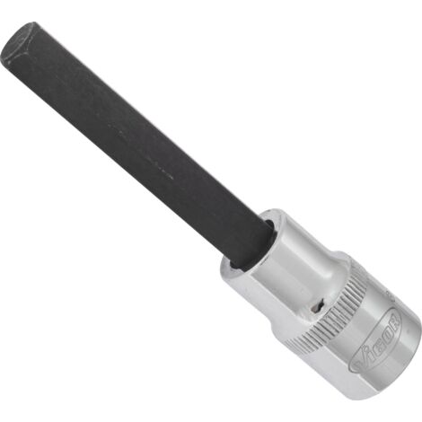 VIGOR Schraubendrehereinsatz, V2076, 1/2 (12,5 mm) Vierkant hohl, Innen Sechskant Profil, SW 10 mm