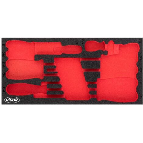 VIGOR Weichschaumeinlage, leer, V4989-L, (LxBxH) 393 x 188 x 35 mm (1/2)