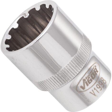 VIGOR Steckschlüsseleinsatz, 1/2 (12,5 mm) Vierkant hohl, Multiprofil, SW 20 mm (1/3)