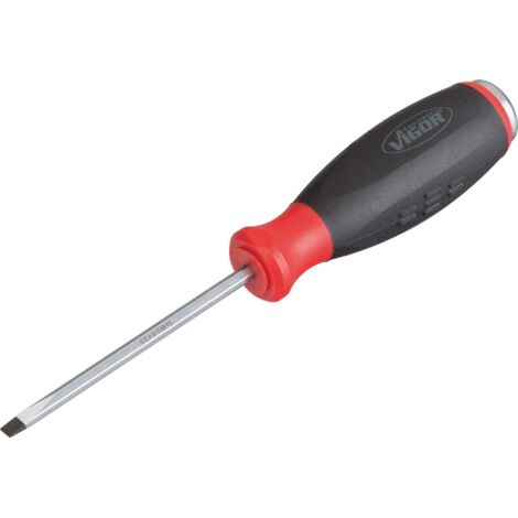 VIGOR Schraubendreher, mit Schlagkappe, Schlitz Profil, SW 0,6 x 3,5 mm (1/4)