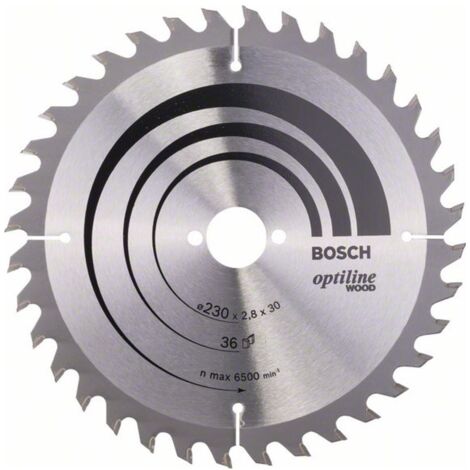 Bosch PRO Wood Kreissägeblatt, 230 x 2,8 x 30 mm, T36