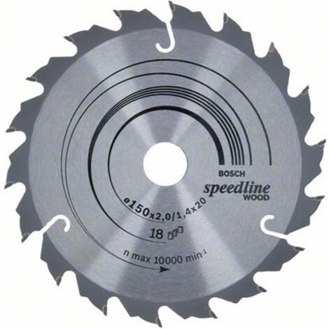 Bosch Kreissägeblatt Speedline Wood, 150 x 20 x 2 mm, 18