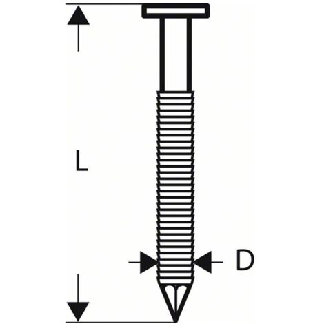 Bosch Rundkopf-Streifennagel SN21RK 90RG 3,1 mm, 90 mm, verzinkt, gerillt, 2500er-Pack