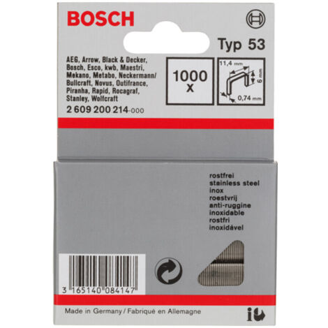 Feindrahtklammer Typ 53 rostfrei Modell 53  BOSCH 2609200214