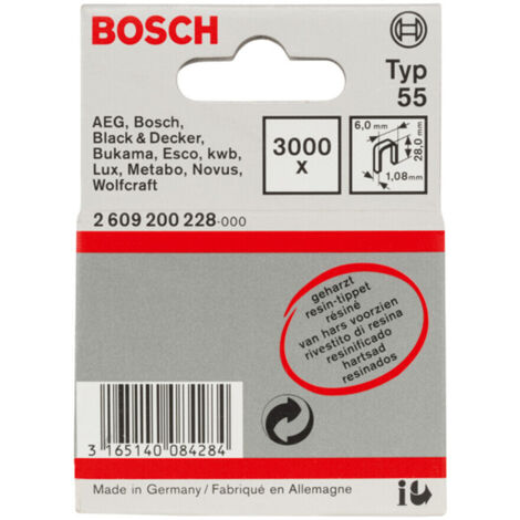 Bosch Schmalrückenklammer Typ 55 geharzt 6 x 1,08 x 28 mm 3000 Stk