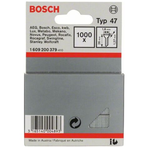 Bosch 1.000x Nagel Typ 47 1,8 x 1,27 x 26 mm - 1609200379