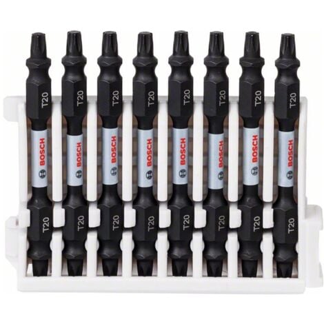 Bosch Doppelklingen Schrauberbit-Set Impact Control, 8-tlg., T20-T20, 65 mm