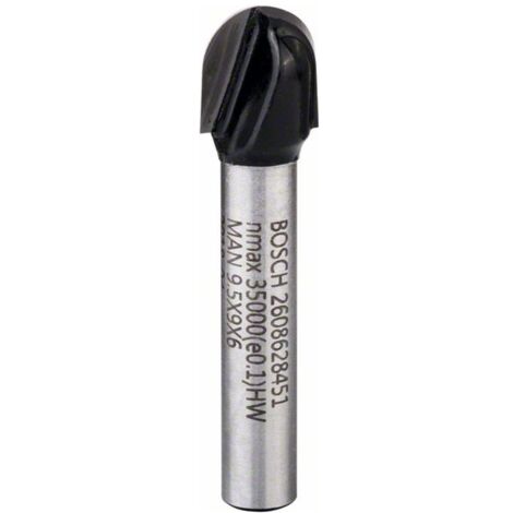 Bosch Hohlkehlfräser 6 mm R1 4,7 mm D 9,5 mm L 9,2 mm G 40 mm
