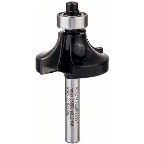 Bosch Abrundfräser 6 mm, R1 9,5 mm, D 31,8 mm, L 16,2 mm, G 57 mm