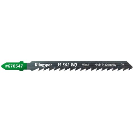 Klingspor JS 302 WQ Stichsägeblätter, 100x8x1,25mm Länge 110Crom-Vanadium 5 Stk.