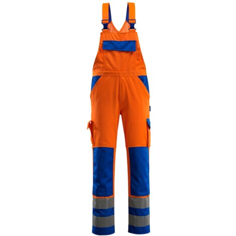Mascot SAFE COMPETE Warnlatzhose mit Knietaschen Barras Gr. 90C44 orange/kornblau (1/4)