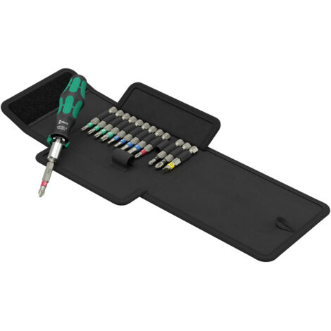 Wera Kraftform Kompakt 838 RA S Set 1 05051060001 Bit-Set 14teilig Kreuzschlitz Phillips, Kreuzschli