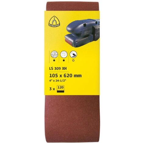 Klingspor LS 309 XH Hobbänder, 105 x 620 mm Korn 80 F5, SB-verpackt im Reiter