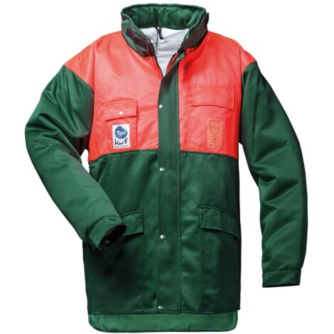 Feldtmann Schnittschutzjacke Buche Gr. 2XL grün/rot (1/2)