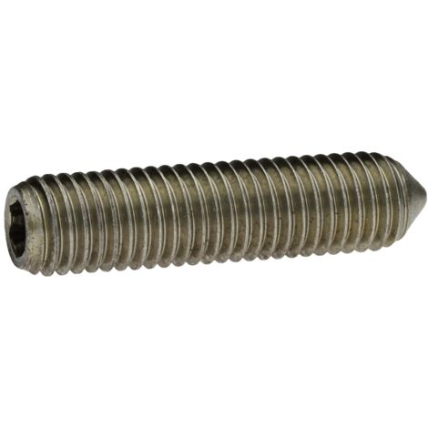 M5x10mm Madenschrauben - 50 Stück Edelstahl A2 | DIN 914 ISO 4027 | Innensechskant Mit Spitze | AGBERG Qualität