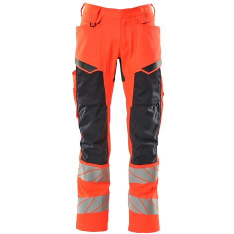 Mascot Warnschutz Bundhose 19579-236-22210 Gr. 100 hi-vis rot/schwarzblau (1/4)