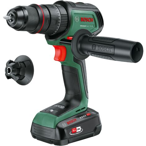 Bosch Akku-Schlagbohrschrauber AdvancedImpact 18V-80 QuickSnap (zum Schlagbohren und Schrauben, 18V System, bürstenloser Motor, 82 Nm, 13-mm-Metallbohrfutter, Akku und Ladegerät)