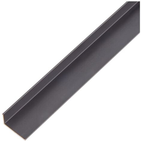 ALBERTS Winkelprofil, ungleichsch., Alu schwarz elox., LxBxHxS 1000 x 20 x 10 x 1,0 mm