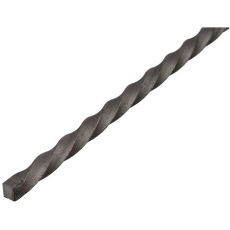 ALBERTS Vierkantstange, gedreht, Stahl roh, LxBxH 2000 x 12 x 12 mm