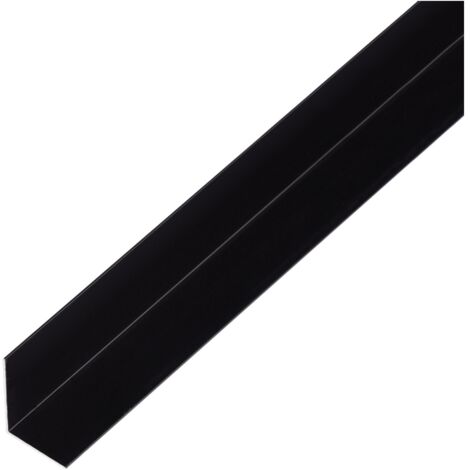 ALBERTS Winkelprofil, gleichsch., Alu schwarz elox., LxBxHxS 1000 x 25 x 25 x 1 mm