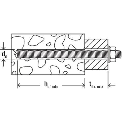Barra Filettata Fischer FIS A M16 X 130 Mm - Classe 8.8, Zincata, Con Dado E Rosetta, Confezione Da 10