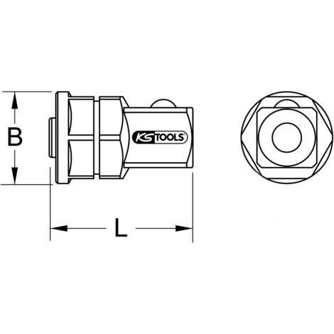 GEARplus Stecknuss-Adapter, 1/2"x3/4" (1/2)